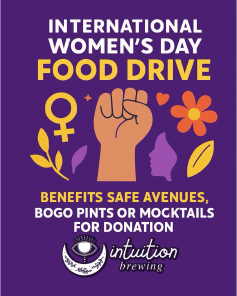 International Women's Day Food Drive - Benefits Safe Avenues